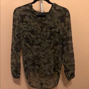 Camo print blouse
